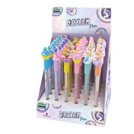 Box penne cancellabili - 4 expo da banco - fantasie assortite - Lebez - conf. 144 pezzi