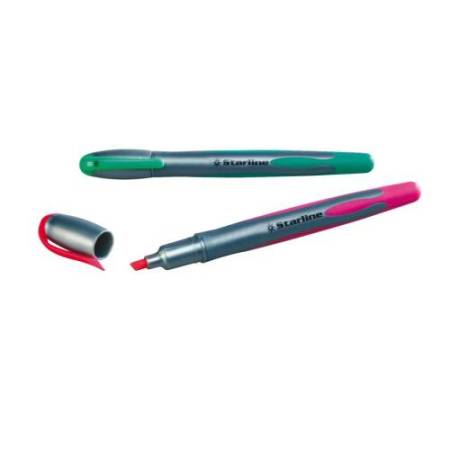 Evidenziatore a penna - punta scalpello - tratto da 1,0-4,0mm - fucsia - Starline