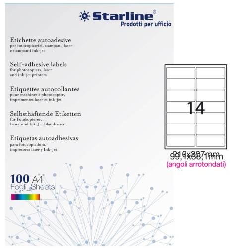 Etichette adesive - in carta - angoli...