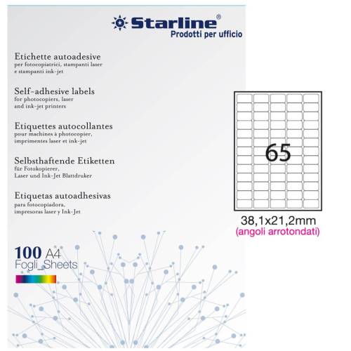 Etichette adesive - in carta - angoli...