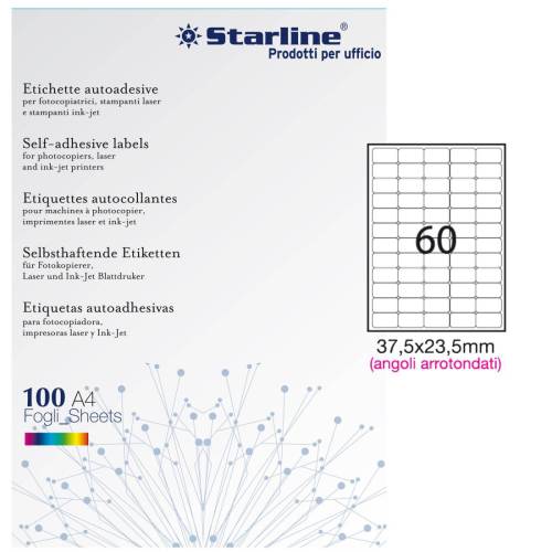 Etichette adesive - in carta - angoli...