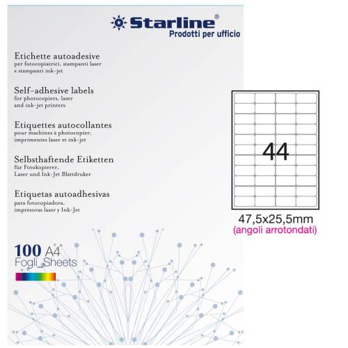 Etichette adesive - in carta - angoli...
