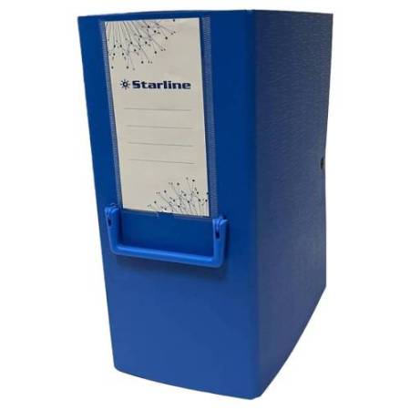Scatola archivio con maniglia - dorso 16 cm - 25 x 35 cm - blu - Starline