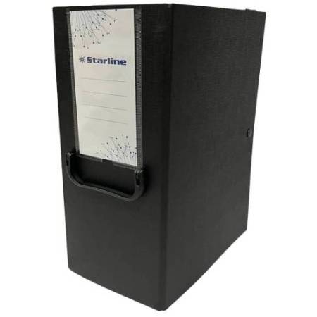 Scatola archivio con maniglia - dorso 16 cm - 25 x 35 cm - nero - Starline