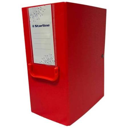 Scatola archivio con maniglia - dorso 20 cm - 25 x 35 cm - rosso - Starline
