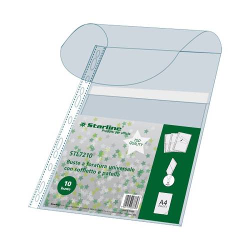 Buste forate con soffietto e patella...