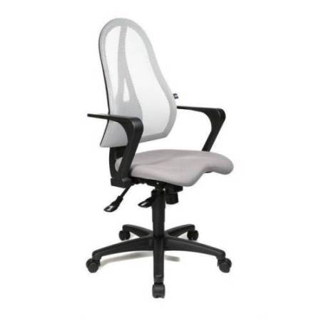 Sedia operativa Air Synchro 2.0 - braccioli inclusi - tessuto - grigio chiaro