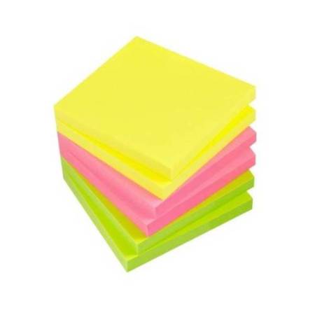 Foglietti adesivi riposizionabili Tak-To - 75x75 mm - Neon
