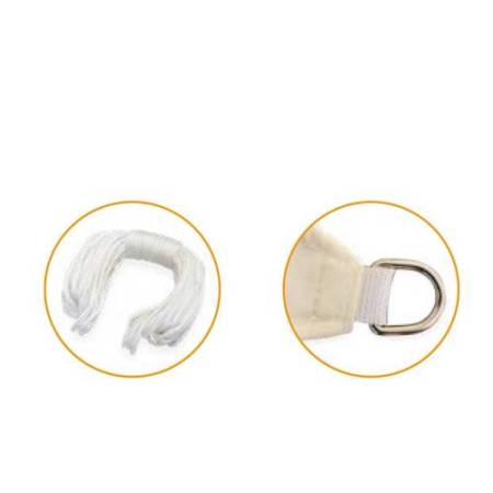 Tenda a vela triangolare ombreggiante - 5 x 5 x 5 m - PL - cenere - Garden Friend