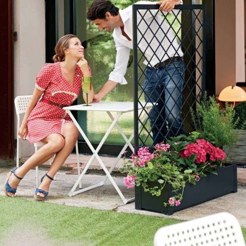 Fioriera con traliccio - in metallo -...