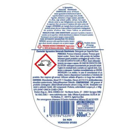 Sgrassatore disinfettante Up Side Down - 600 ml - Chanteclair