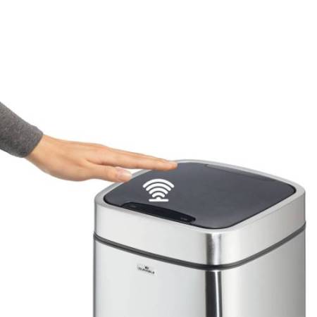 Cestino no touch - con sensore - 27 x 27 x 57 cm- 21 lt - argento metallizzato - Durable