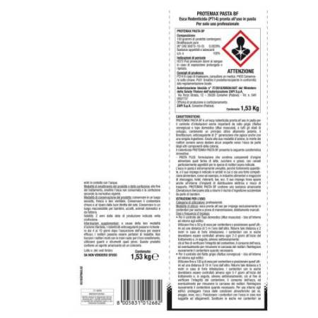 Busta rodenticida - 1,53 kg - pasta blu - Protemax