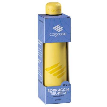 Borraccia termica Pastel - 500 ml - acciaio inox - colori assortiti - Colorosa