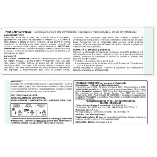 Compressa insetticida per larve di...