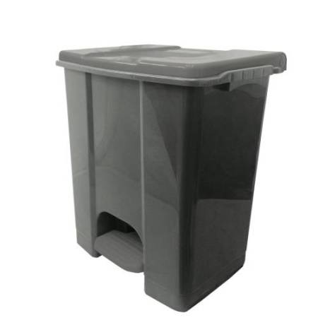 Contenitore mobile Ecoconti - a pedale - 60 L - plastica riciclata - grigio - Medial