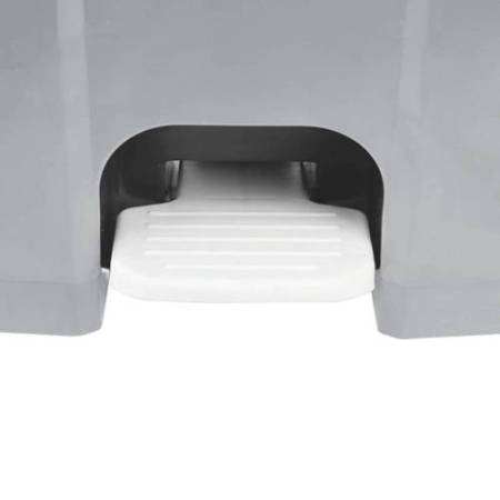 Contenitore mobile Ecoconti - a pedale - 80 L - plastica riciclata - grigio/verde - Medial