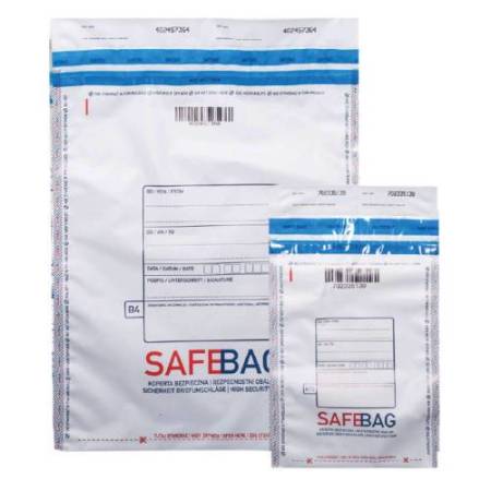 Sacchetti di sicurezza Safe Bag - per corrieri - K70 - 14,4 x 24 + 4 cm - PE - bianco - Bong Packaging - conf. 100 pezzi