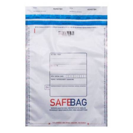 Sacchetti di sicurezza Safe Bag - per corrieri - B4 - 25,6 x 37 + 4 cm - PE - bianco - Bong Packaging - conf. 100 pezzi