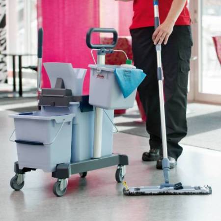 Carrello per pulizie UltraSpeed Pro Doppio - con barra - 33 L - 62 x 38 x 85 cm - Vileda