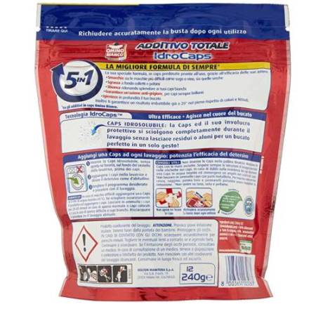 Additivo totale idrocaps 5 in 1 - Omino Bianco - conf. 10 pezzi