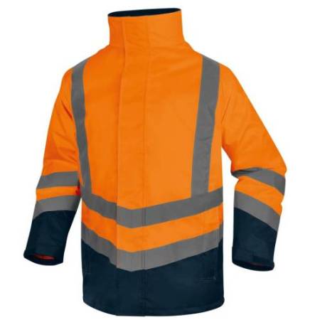 Parka 5 in 1 Optimum 3 alta visibilità - taglia L - arancio fluo - Deltaplus