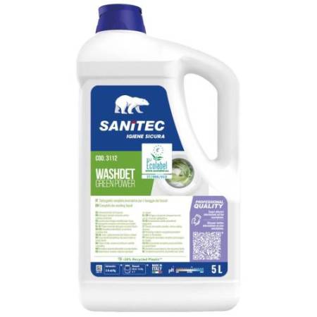 Detersivo liquido lavatrice Washdet Green Power - 5 L - Sanitec