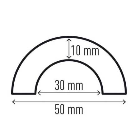 Profilo paracolpi P30 - per superfici tubolari - giallo/nero - Durable