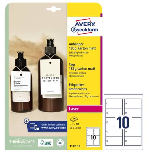 Cartellino micro-perforato stampabile...