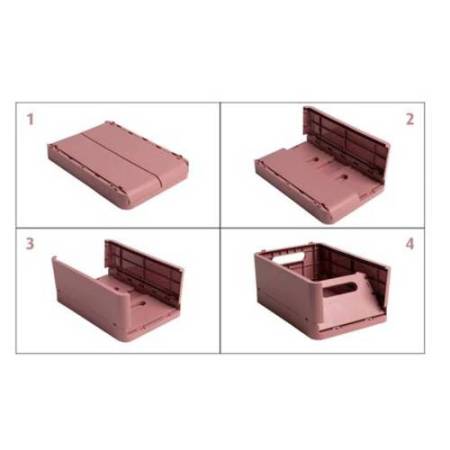 Scatola pieghevole The Smart Case midi Skandi - 27,6 x 18,8 x 12 cm - rosa antico - Exacompta