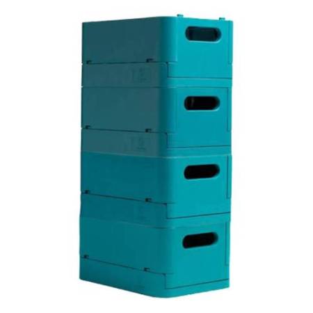Scatola pieghevole The Smart Case maxi Skandi - 37,5 x 27,5 x 16,3 cm - blu pacifico - Exacompta