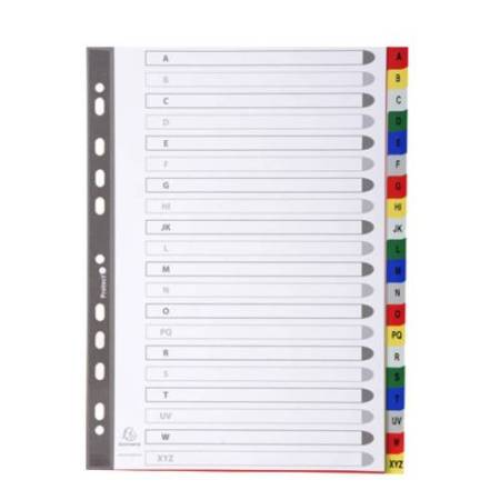 Separatore alfabetico A/Z - PPL - A4 - colori assortiti - Exacompta