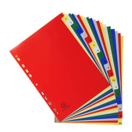 Separatore alfabetico A/Z - PPL - A4 - colori assortiti - Exacompta