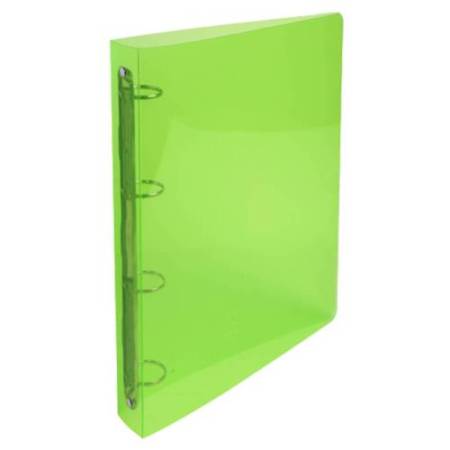 Raccoglitore rigato Crystal Colours - PPL - 4 anelli tondi 30 mm - dorso 4 cm - 22 x 30 cm - colori assortiti - Exacompta