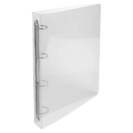 Raccoglitore rigato Crystal Colours - PPL - 4 anelli tondi 30 mm - dorso 4 cm - 22 x 30 cm - colori assortiti - Exacompta