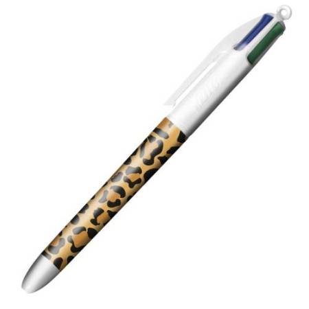 Penna sfera a scatto 4 Colori Animalier - 1.0 mm - Bic - conf. 3 pezzi