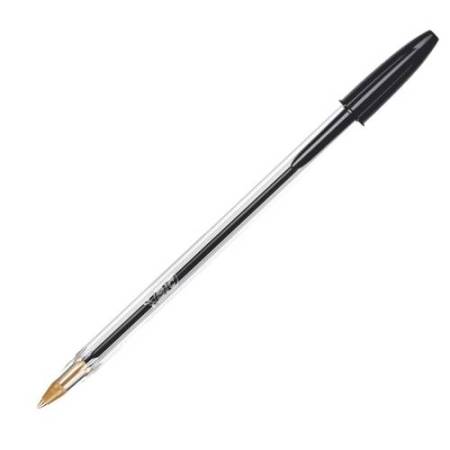 Penna a sfera Cristal - punta media 1,0mm - nero  - Bic - conf. 10 pezzi