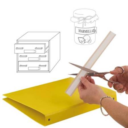 Portaetichette adesivo Ies L40 - 40 x 300 mm - grigio - Sei Rota - conf. 10 pezzi