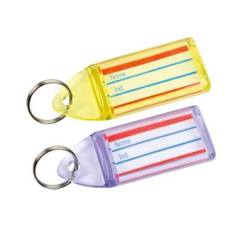 Targhette portachiavi - colori assortiti - Lebez - conf. 15 pezzi