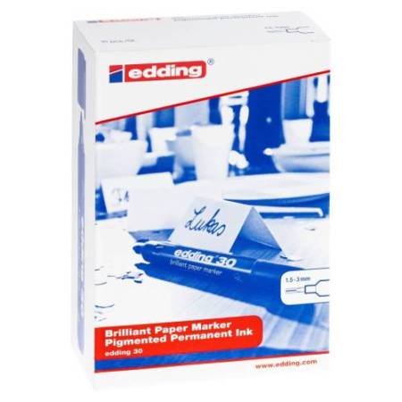 Marcatore permanente 30 - punta tonda - da 1,5 a 3 mm  - blu - Edding