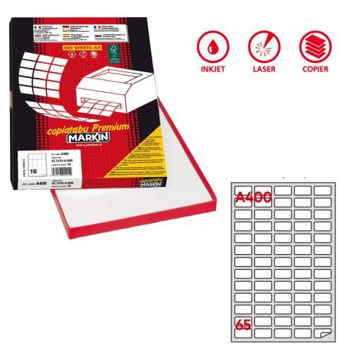 Etichette adesive A/400 - in carta -...