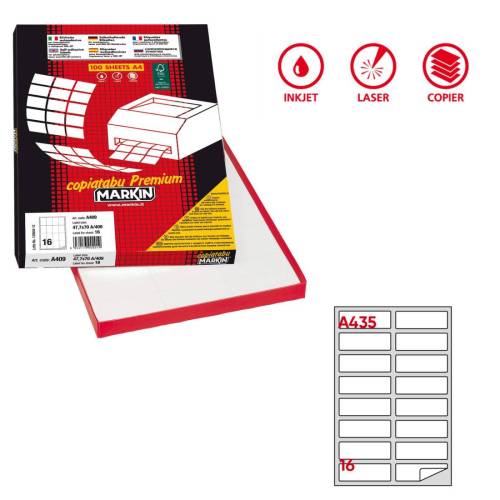 Etichette adesive A/435 - in carta -...