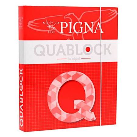 Raccoglitore ad anelli Quablock - 26x32cm - 4 anelli - dorso 4cm - Pigna