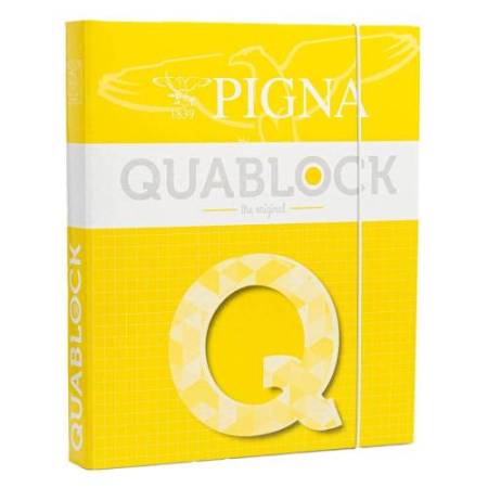 Raccoglitore ad anelli Quablock - 26x32cm - 4 anelli - dorso 4cm - Pigna