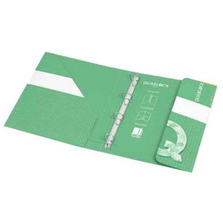 Raccoglitore ad anelli Quablock - 26x32cm - 4 anelli - dorso 4cm - Pigna