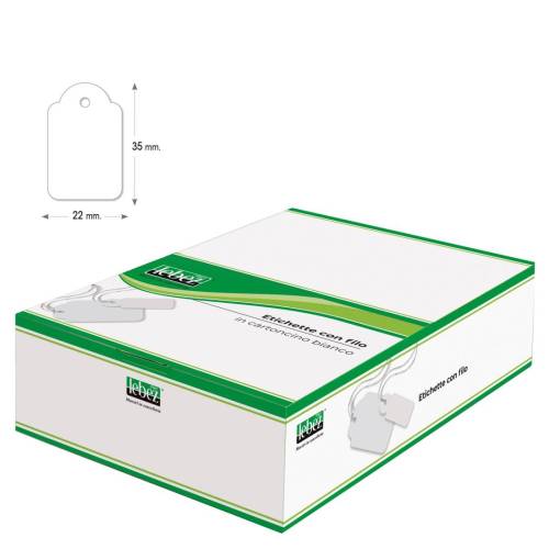 Etichette con filo A390 - 22 x 35 mm...