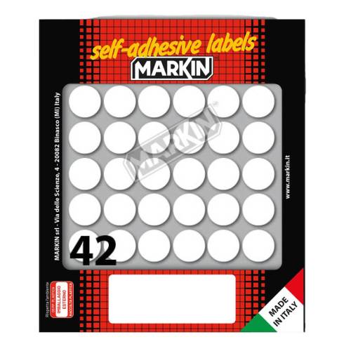Etichette adesive tonde - in carta -...