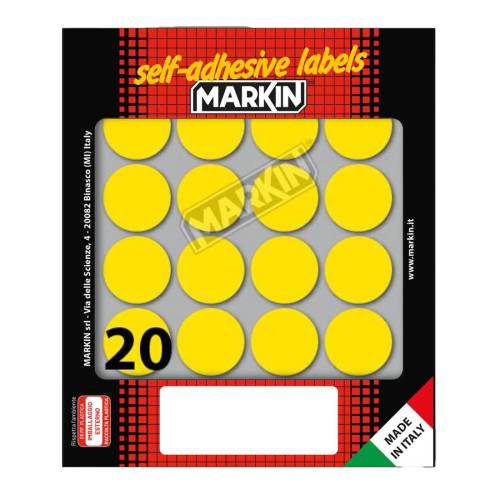 Etichette adesive tonde - in carta -...