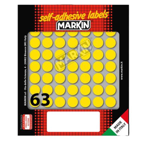 Etichette adesive tonde - in carta -...