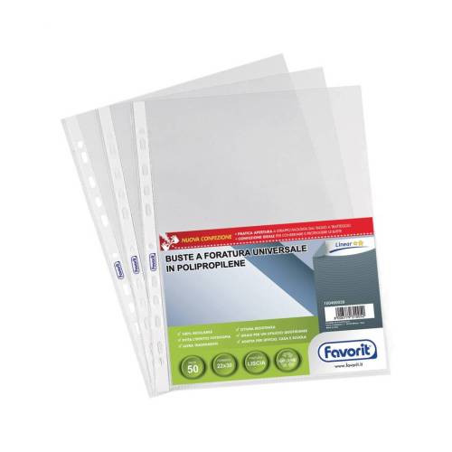 Buste forate Special PP - Linear -...